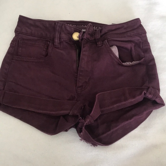 Maroon jean shorts - Picture 1 of 1
